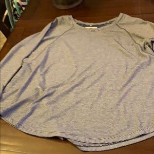 Navy & white striped Tommy Hilfiger sport shirt